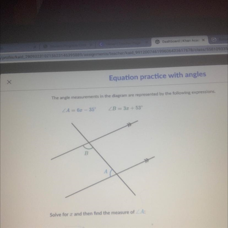 The angle measurements in the diagram are represented by the following expressions-example-1