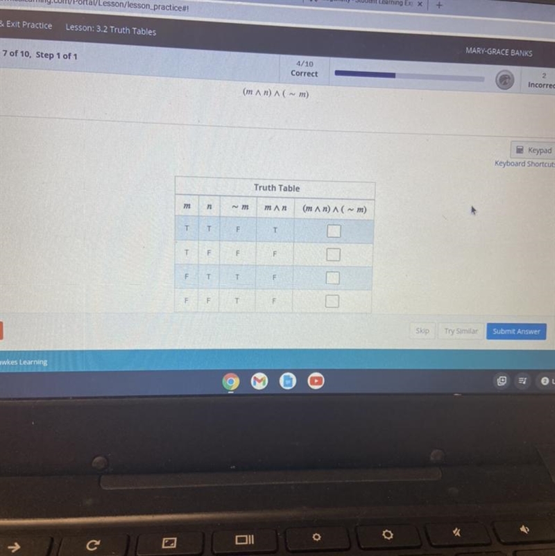 Help please! Truth table! Also is it Tautology or not? Thanks!-example-1