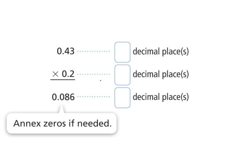 How do you determine where to place the decimal point in the product( please quick-example-1