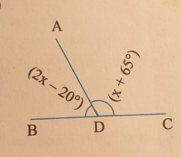 Find the value of 'x' in the given figure​-example-1