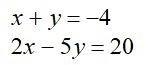 Question 2: What is the y-coordinate of the solution for the system of equations? * .3 .0 .4 .-4-example-1