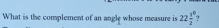 What is the complement of an angle whose measure is​-example-1