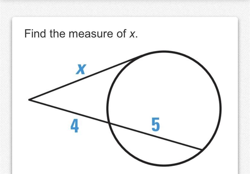 Find the measure of x. SOMEONE PLEASE HELP-example-1