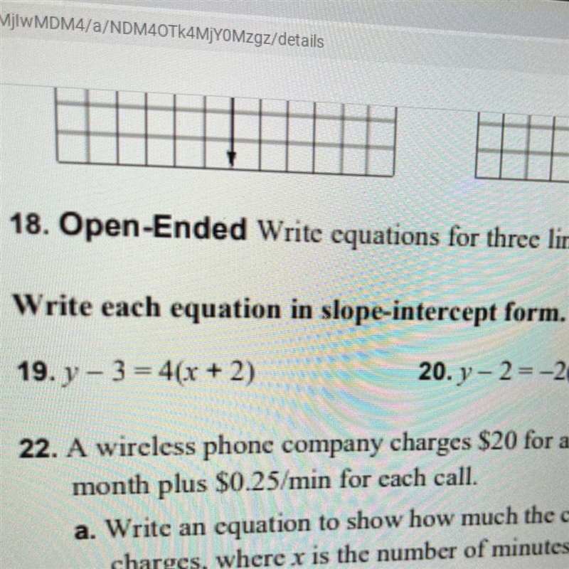 Basically how to write y-3=4(x+2) in slope intercept form-example-1