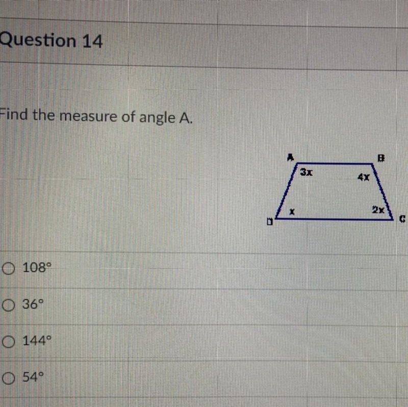 Find the measure of angle A Pls help-example-1