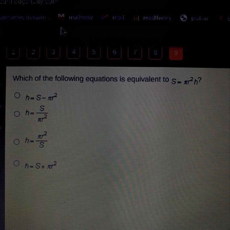 Which of the following equations is equivalent to S= 12h? Enginuity-example-1