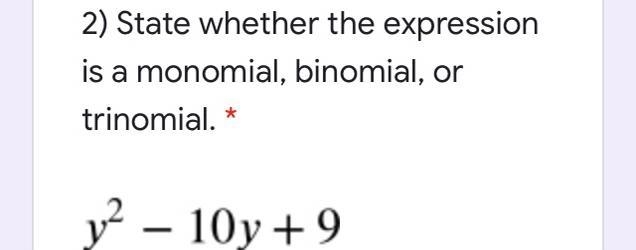 Is it monomial binomial or trinomial or non polynomial-example-1