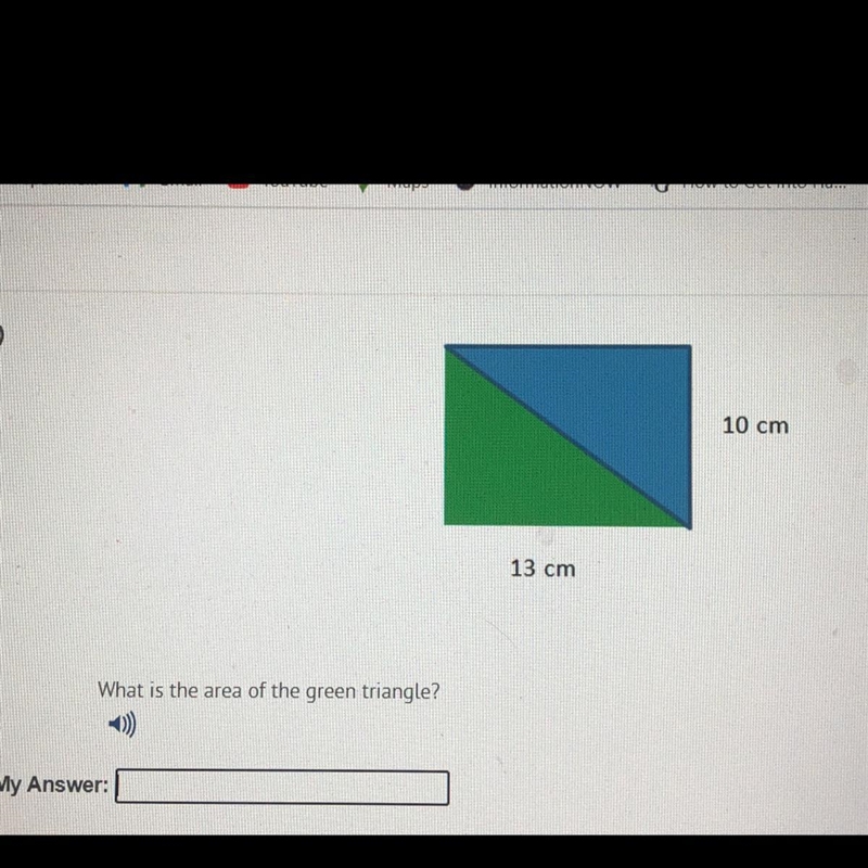 What is the area of the green triangle?-example-1