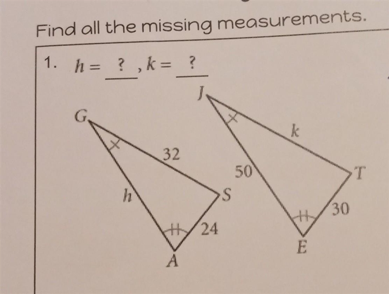 Find all the missing measurement​-example-1