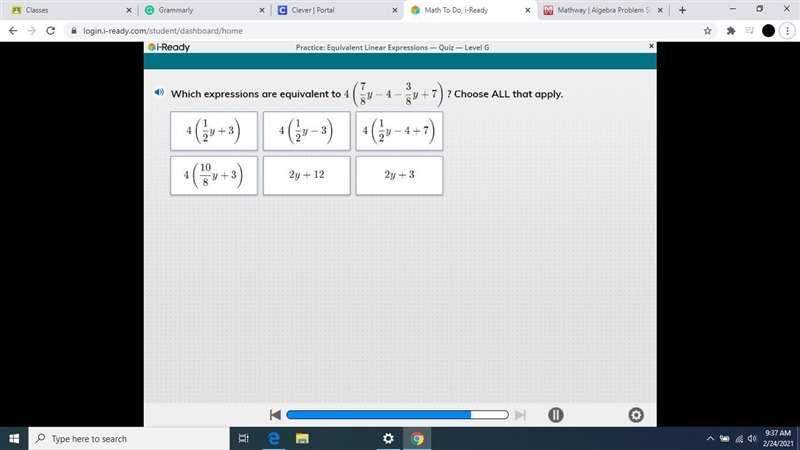 Which expressions are equivalent?-example-1