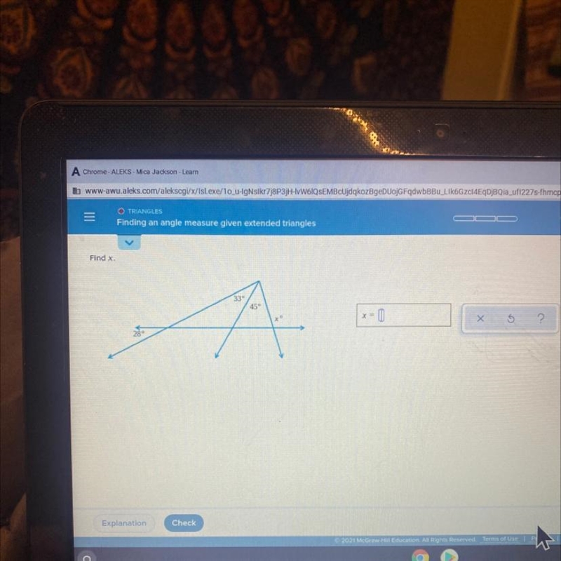 Help pls ! find the angle measure given extended triangles-example-1