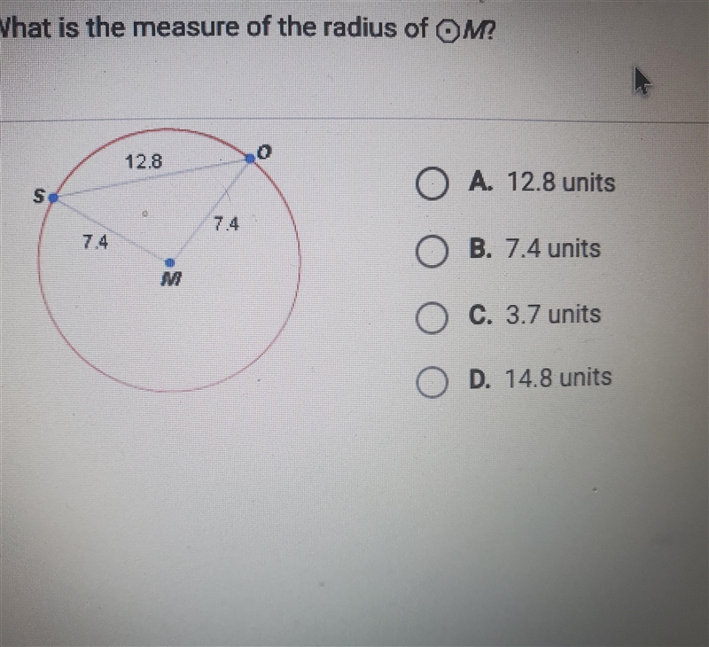 Need to know how to measure the radius of m-example-1