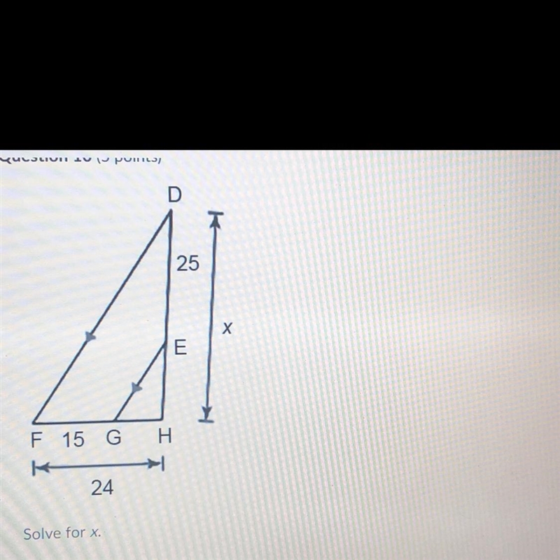 Solve for x A) 42 B) 40 C) 45 D) 38-example-1