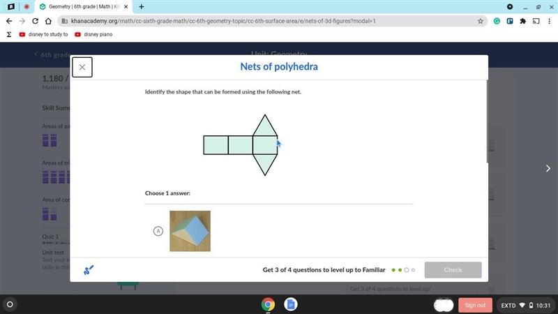 PLEASE HELP ASAP! Identify the shape that can be formed using the following net.-example-1