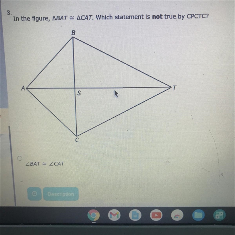 A. B. AB ≅ AC C. D. CS ≅ ST-example-1