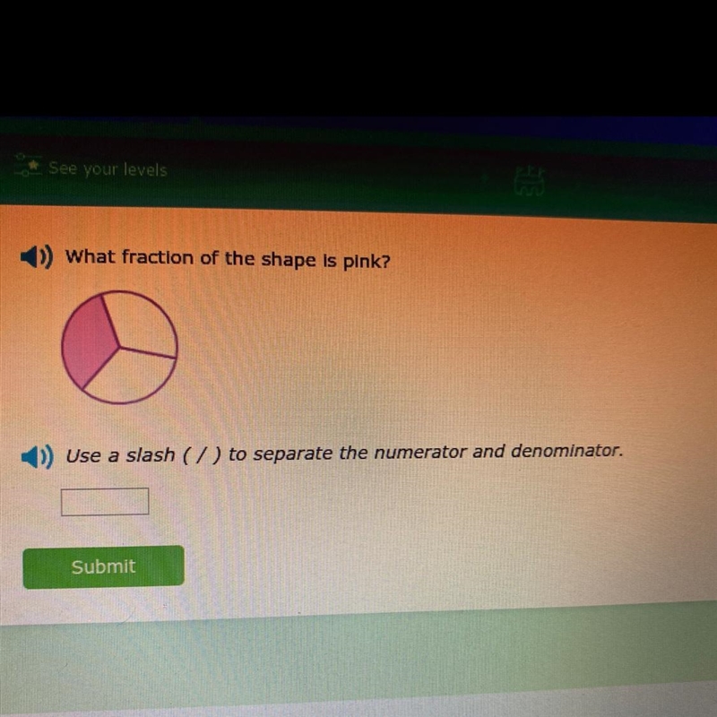 What fraction of shape is pink ?-example-1