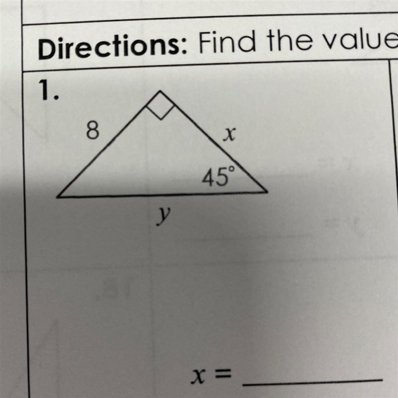 Find the value of each variable-example-1