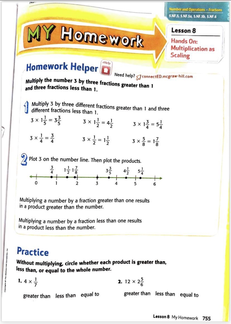 Without multiplying circle whether each product is greater than, less than, Equal-example-1