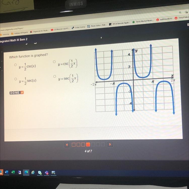 Which function is graphed? (Help please)-example-1