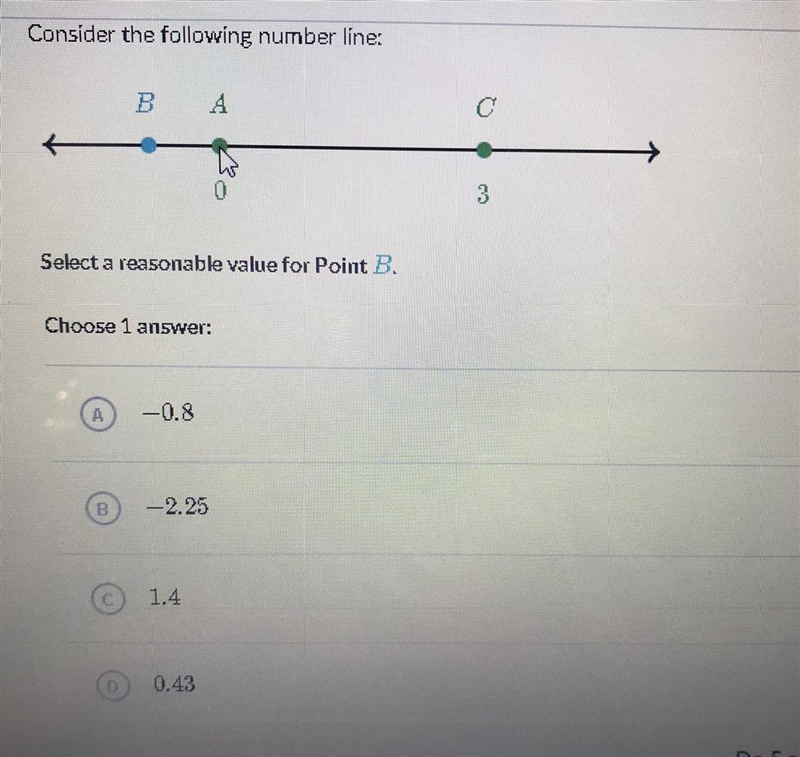 Consider the following number line-example-1