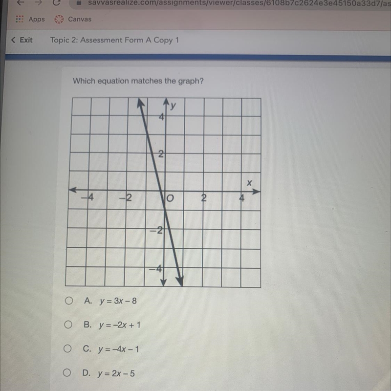 Which equation matches the graph?-example-1