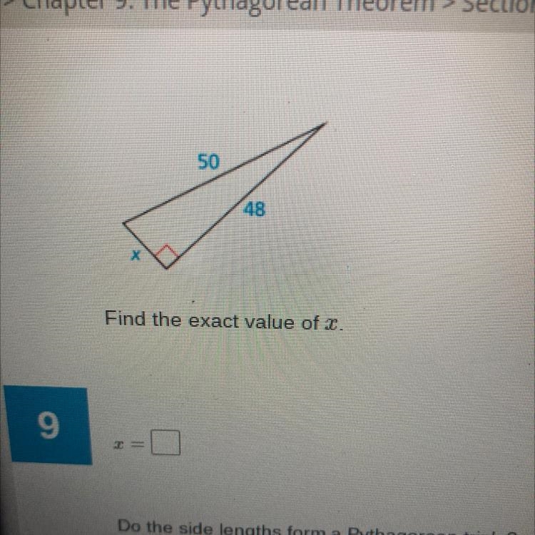 The exact value of X-example-1