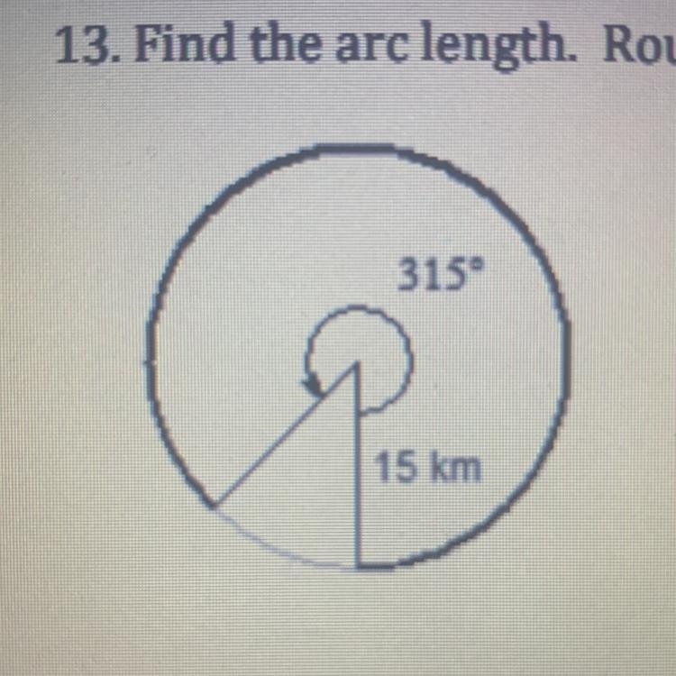 Find the length. Round your answer to the nearest tenth A. 82.5 km B. 618.5 km C. 83. 4 km-example-1