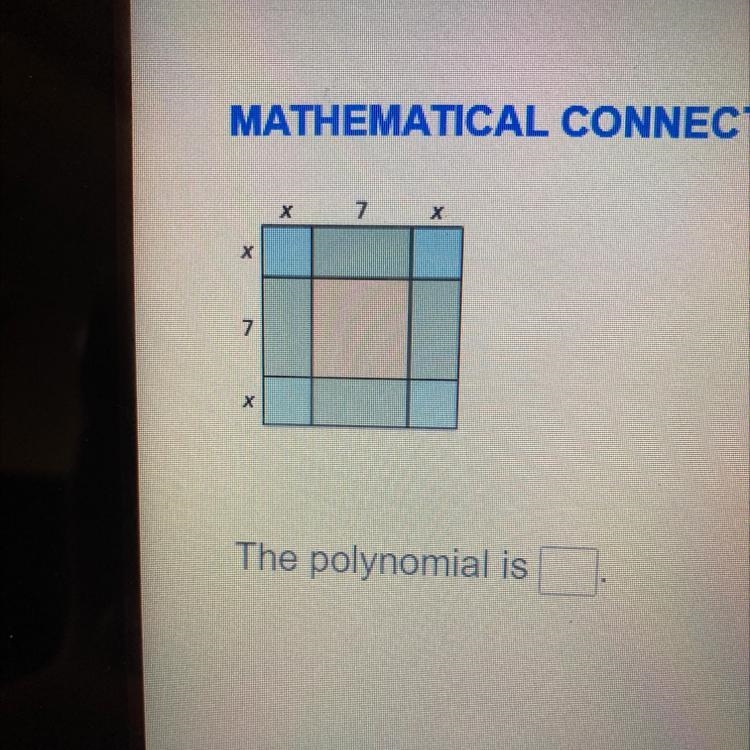 Write a polynomial that represents the area of the sqaure-example-1