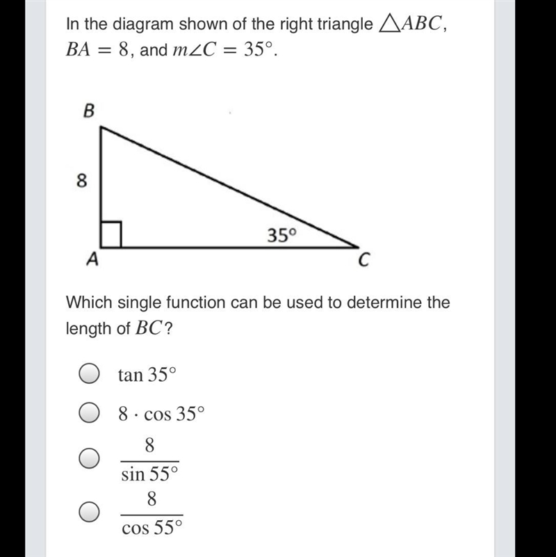 Which single function can be used to determine the length of BC? :v-example-1