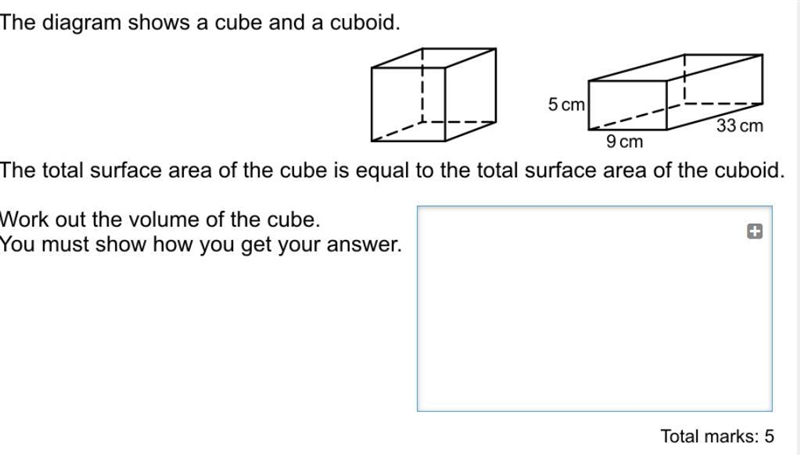 Please help the diagram shows a cube and a cuboid-example-1