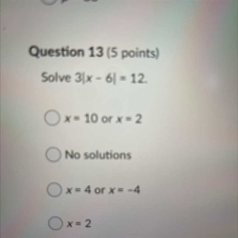 Solve 3|x - 61 = 12.-example-1