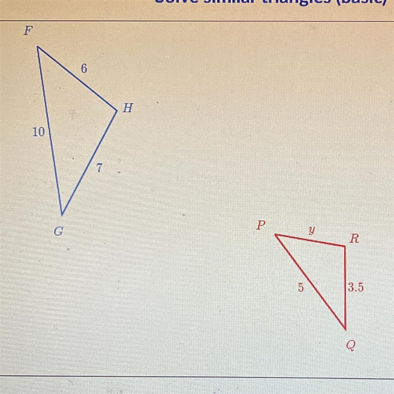 They are similar solve for y-example-1