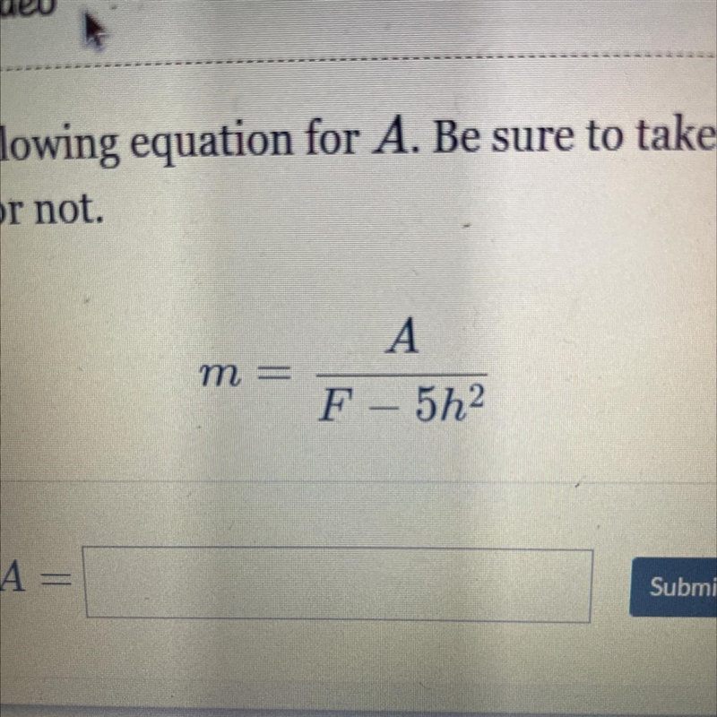 Solve for A :) words to make my questions thing longer lol-example-1