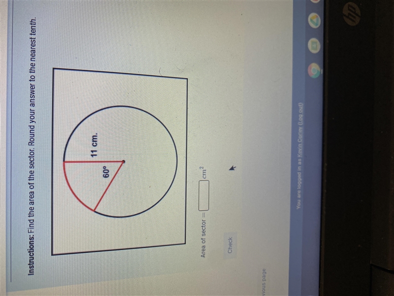 Find the area of the sector round your answer to the nearest 10th-example-1