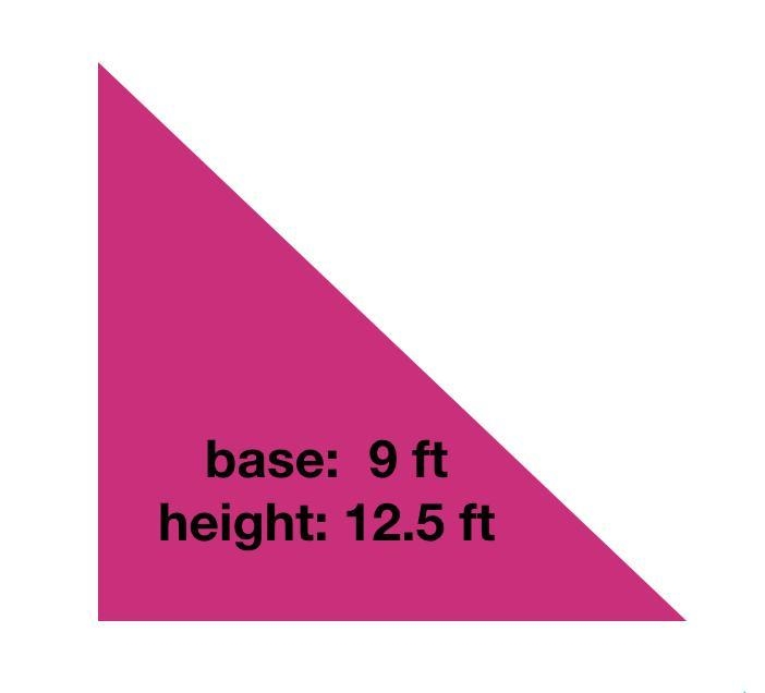 Find the area of the triangle with the following measurements:-example-1