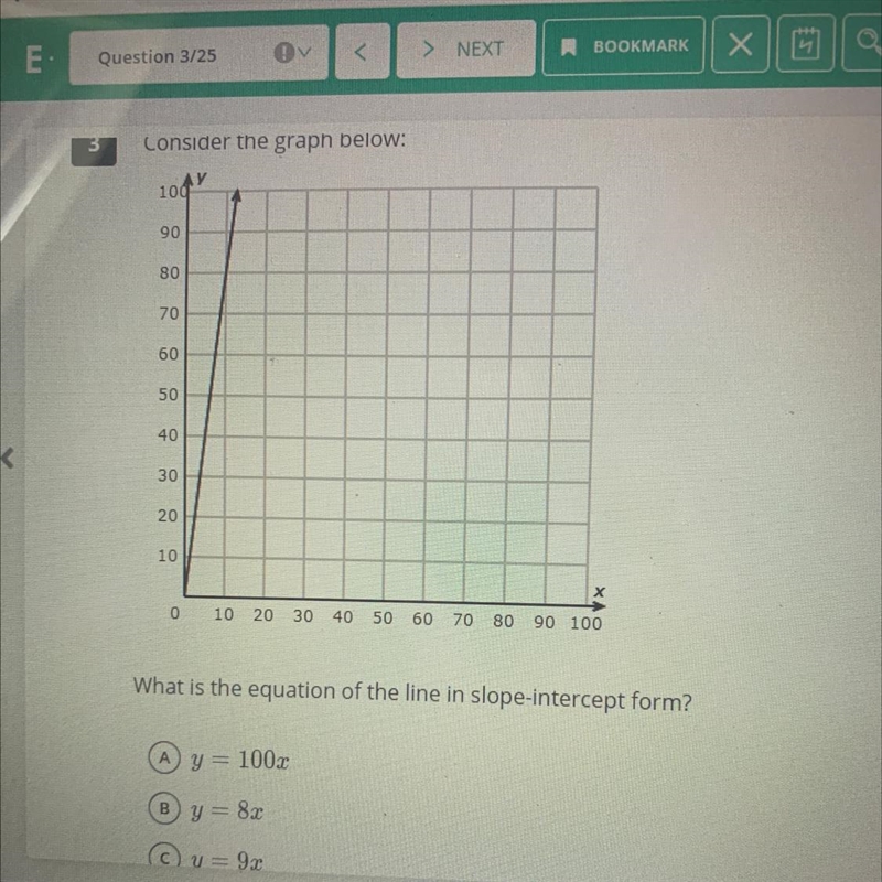 The question is asking me what’s the slope and is giving me 4 options and it’s very-example-1