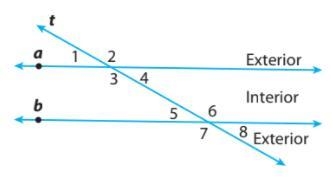 What angles are adjacent to angle 4-example-1