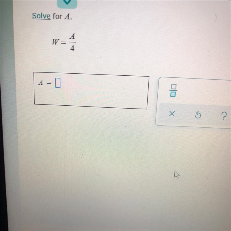 Solve for A. A = Х Solve for a-example-1