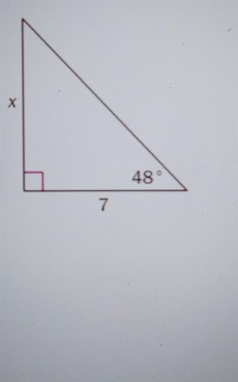 Helppp!!!! i dont know how to do this problem!! find the value of x to the nearest-example-1