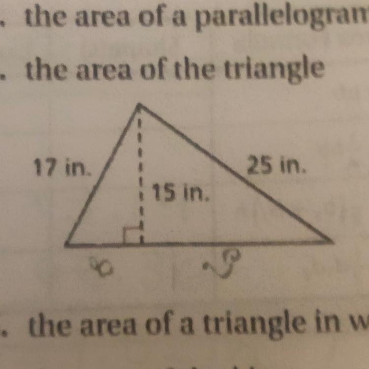 Find Area of the triangle-example-1