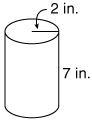 What is the area of the lateral surface of the following cylinder? 175.84 in. 2 28 in-example-1