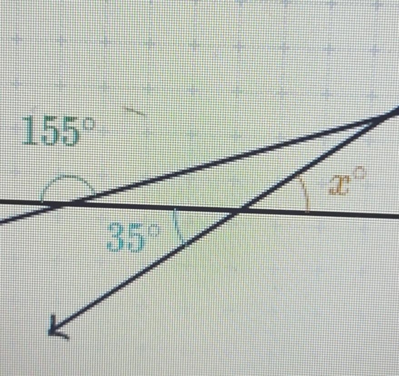 What is the angle of X​-example-1