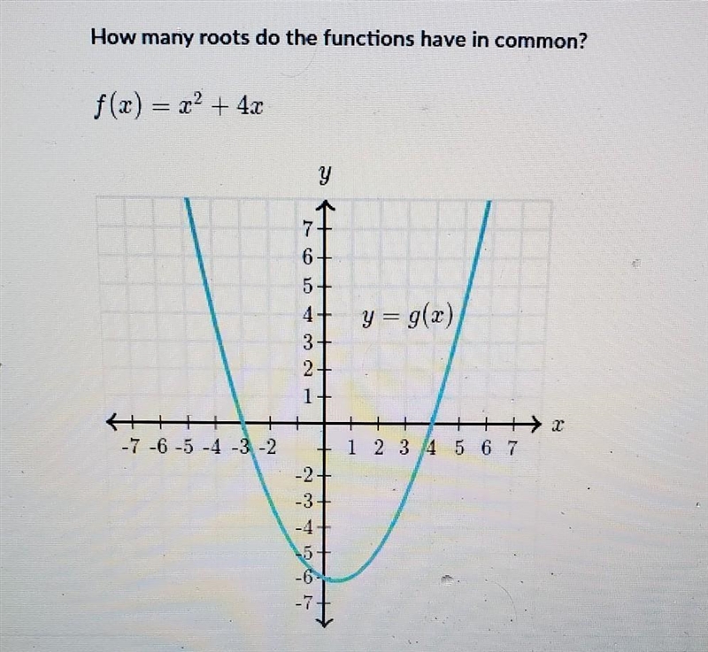 A f and g share the same root(s) B f and g share one root in common but each have-example-1