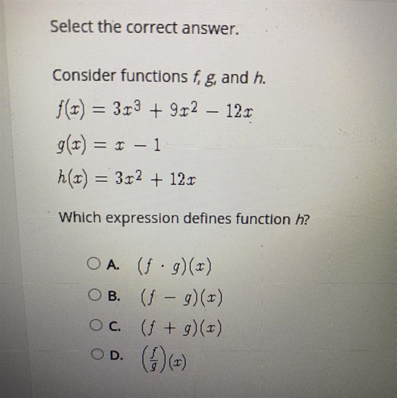 Which expression defines function h?-example-1