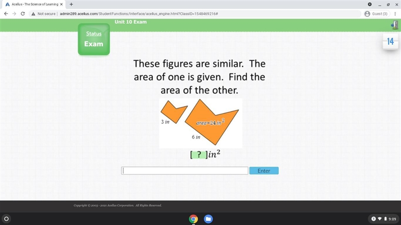 Find the area of similar figure.XTRA POINTS!!!! PLUS BRAILIEST!!!!!! NO LINKS OR WEBSITES-example-1