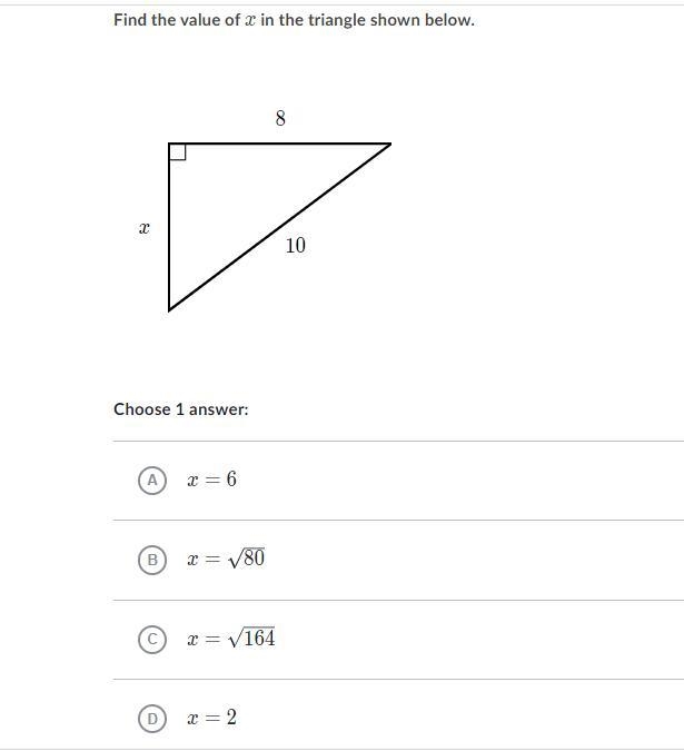 35 POINTS!!!!! Find the value of x in the triangle shown below.-example-1