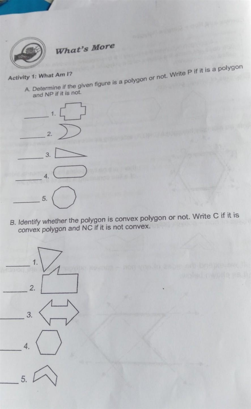 A. Determine if the given figure is a polygon or not. Write P if it is a polygon and-example-1