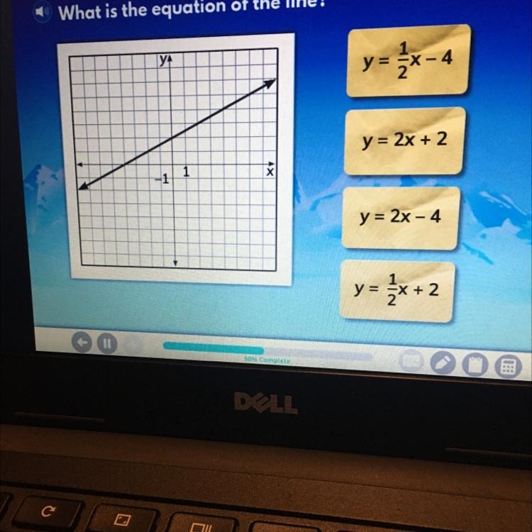 What is the equation of the line?-example-1