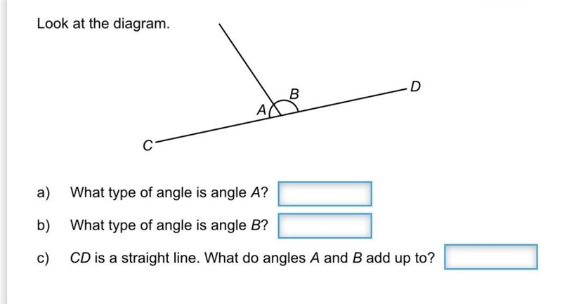 CD is a straight line. what does angles A and B add up to?​-example-1