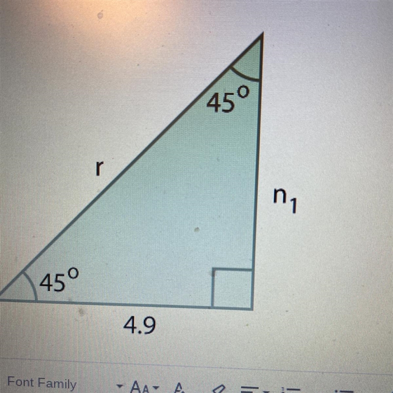 Please help! 1. What is the perimeter of the triangle below? Show your work.-example-1